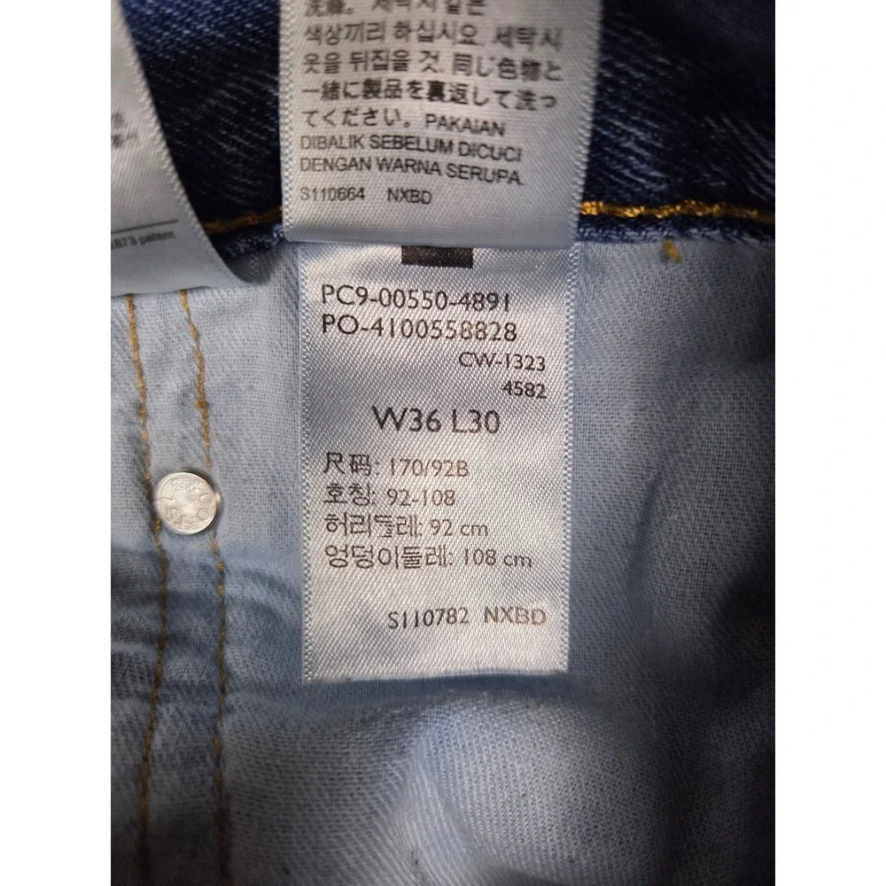 Levi's 550 Relaxed Fit Jeans Mens 36x30 Blue Denim Tapered Leg 00550-4891 - Picture 5 of 13